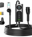 NOEIFEVO CY01 Type 2 Ladekabel Schuko 220V, 3,7kW Mobil Wallbox med APP, 6-16A 1-faset Ladekabel til Alle Elbiler (IEC 62196-2) & PHEVS