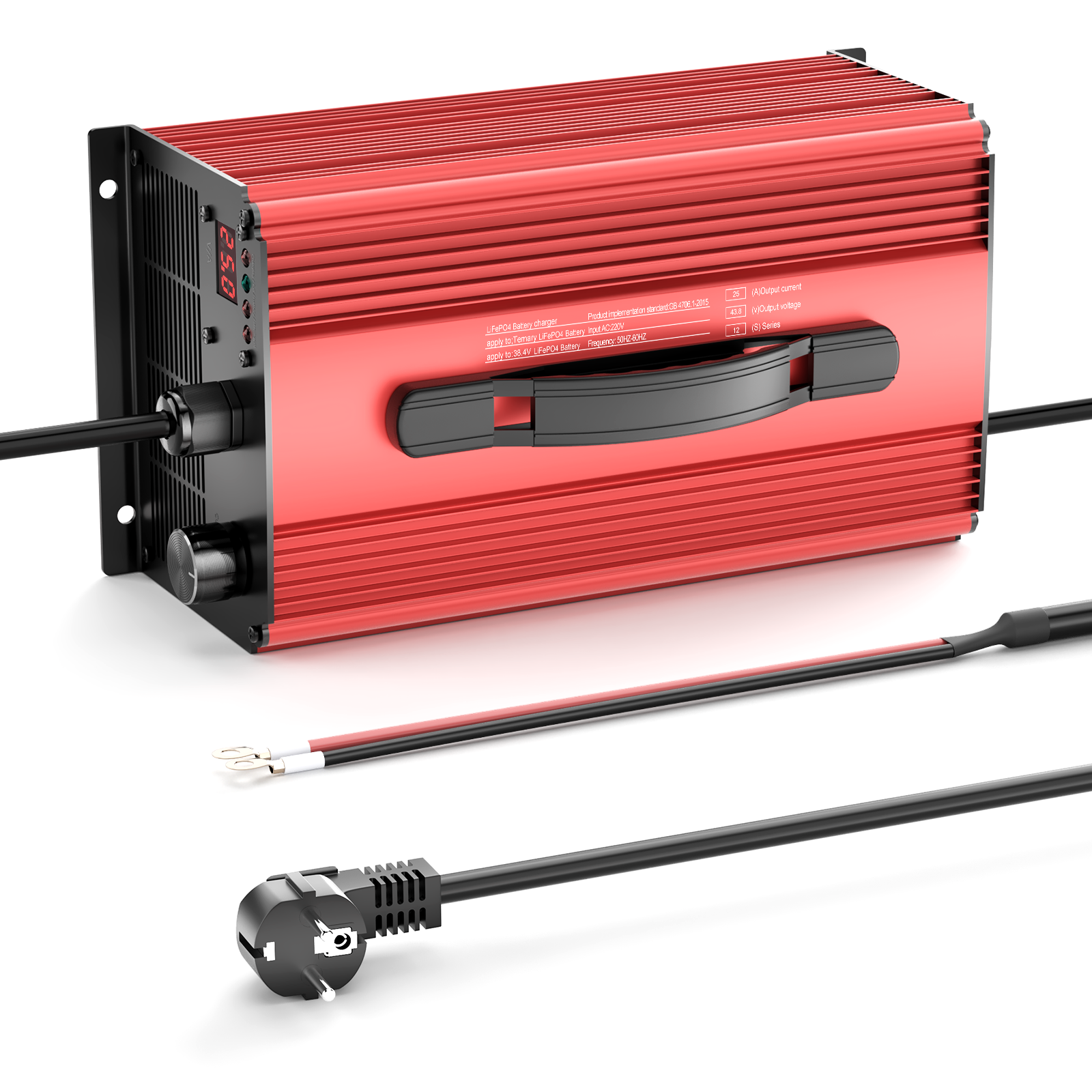 Noeifevo 87.6V 25A מטען לסוללת LiFePO4 עבור סוללת LiFePO4 76.8V (72V) 24S, עבור מערכות אחסון אנרגיה ביתיות, סירות ורכב גולף