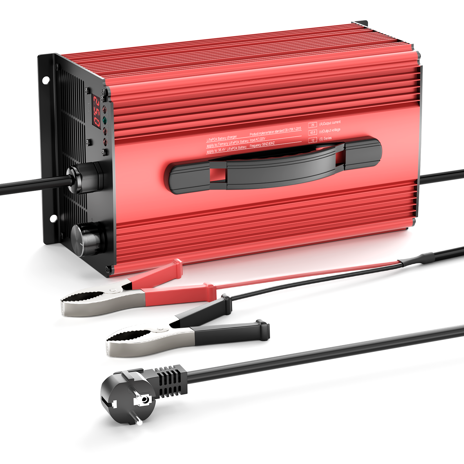 Noeifevo 87.6V 25A מטען לסוללת LiFePO4 עבור סוללת LiFePO4 76.8V (72V) 24S, עבור מערכות אחסון אנרגיה ביתיות, סירות ורכב גולף