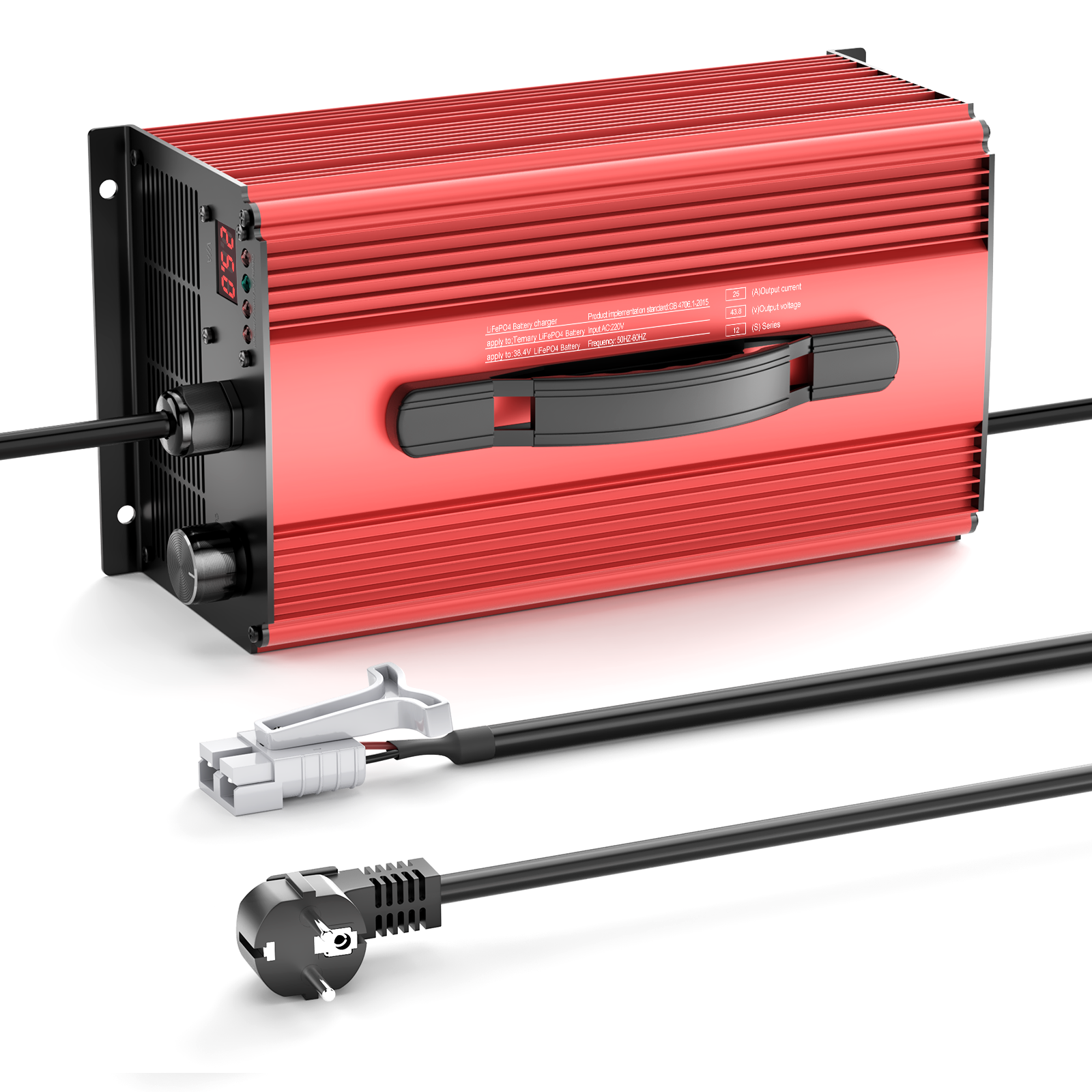 Noeifevo 87.6V 25A מטען לסוללת LiFePO4 עבור סוללת LiFePO4 76.8V (72V) 24S, עבור מערכות אחסון אנרגיה ביתיות, סירות ורכב גולף