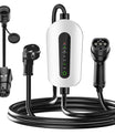 NOEIFEVO F095 Type 2 til Schuko EV ladekabel til elbil, 3,5KW 6A til 16A justerbar strøm, 3m/5m/10m