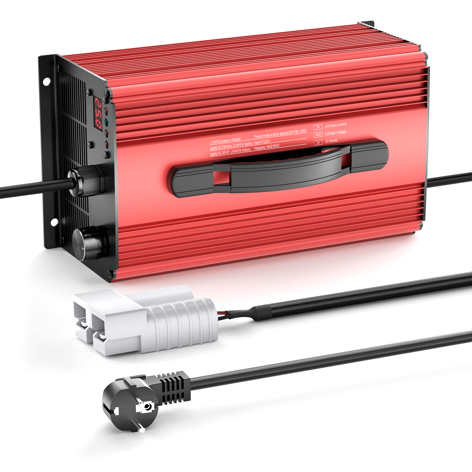 Noeifevo 87.6V 25A מטען לסוללת LiFePO4 עבור סוללת LiFePO4 76.8V (72V) 24S, עבור מערכות אחסון אנרגיה ביתיות, סירות ורכב גולף