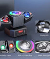 65W Disco PartyLicht, zweiarmer RGBW 4-in-1 LED-Effektstrahler mit Fernbedienung, Bühnenlicht effekt-Projektor für DJ-Partys, Konzerte, Hochzeiten und Theater