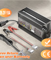 Noeifevo 29,2V 15A LiFePO4 batterilader for 24V 25,6V litiumbatteri, 0V BMS-aktivering, automatisk avstenging med full beskyttelse
​