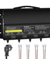 NOEIFEVO 12V 40A 4-banks (10A/bank) universel batterilader, 12V vandtæt LiFePO4 lithium-blybatterilader til campingvogn, båd, motorcykel, plæneklipper, trollingmotor og blybatteri