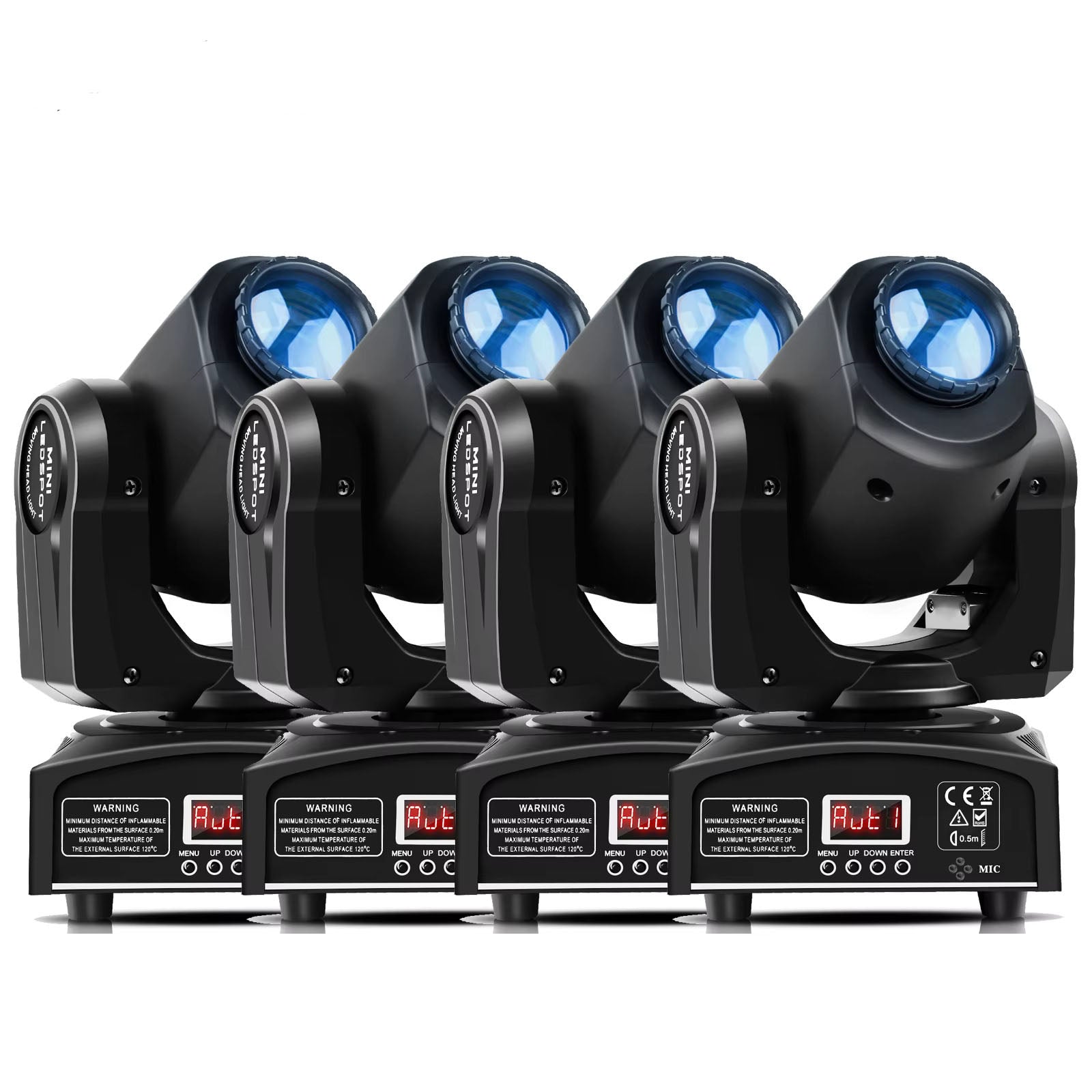 30W Strahl-Gobo Moving-Head-Lichter, RGBW LED Bühnen-Scheinwerfer mit DMX512 für DJ, Disco, Hochzeit, Party und Bühnenbeleuchtung