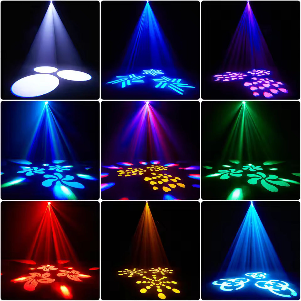 150W Bee Eye Moving Head Partylichter, RGBW Gobo Bühnenleuchten mit DMX512-Steuerung, DJ-Lichter für Weihnachten, Disco, Party, Club und Bar-Show