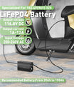 NOEIFEVO 116.8V 1A-12A LiFePO4 batterilader, egnet til 102.4V (96V) 32S LiFePO4 batteri, LCD-display, justerbar strøm