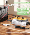 NOEIFEVO 54.75V 20A LiFePO4 Caricabatterie per batteria LiFePO4 48V 15S, impermeabile