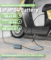 NOEIFEVO 58.4V 8A Lithium LiFePO4-batteriladdare för 51.2V 16S LiFePO4-batteri, LCD-skärm, justerbar ström, laddare för golfbilar, trollingmotorer, båtar och husbilar