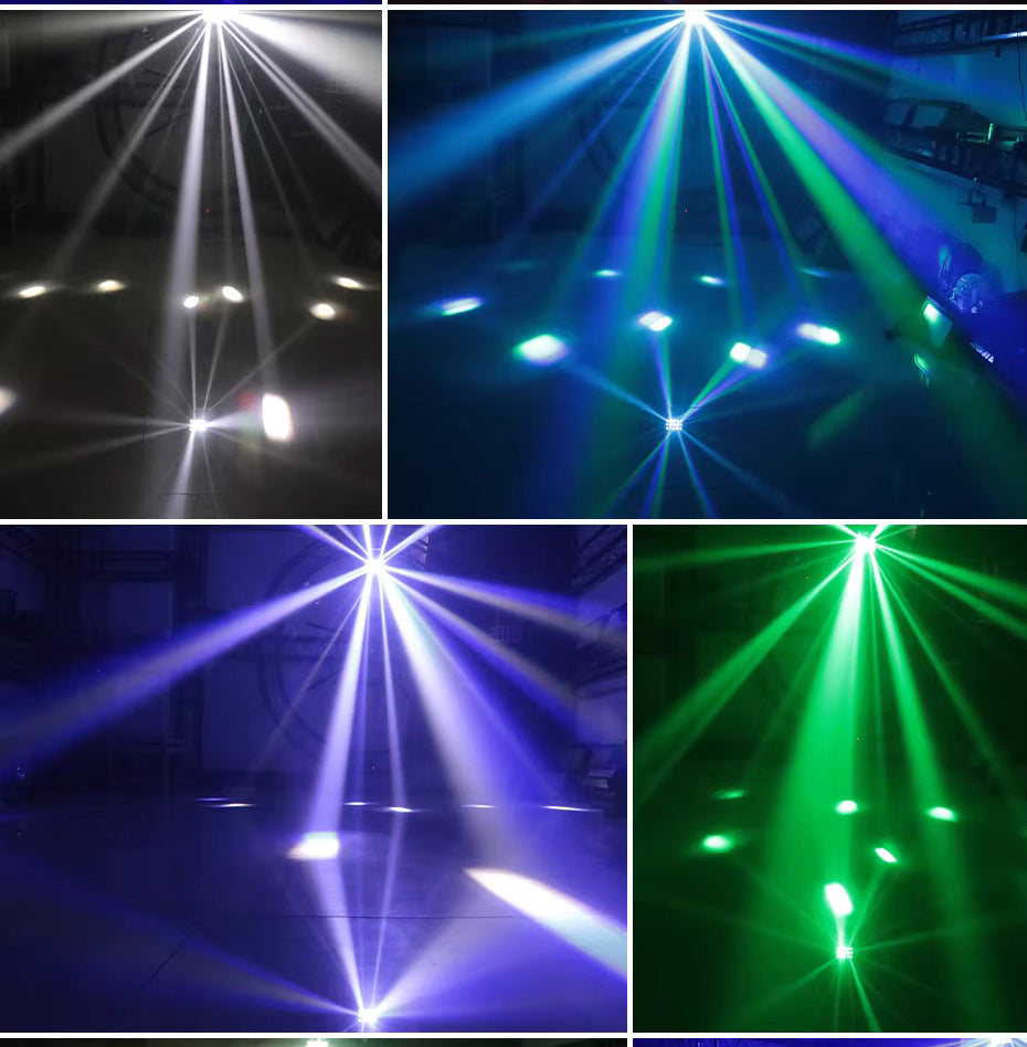 3v1 DMX RGBW party světlo, LED laser, stroboskop, disco DJ beam spot, jevištní osvětlení, motýlí světlo pro taneční klub a svatbu