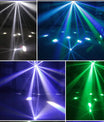 3v1 DMX RGBW party světlo, LED laser, stroboskop, disco DJ beam spot, jevištní osvětlení, motýlí světlo pro taneční klub a svatbu