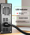 NOEIFEVO 33,6V 12A Lithium-batterilader til 8S 29,6V 30V Lithium-batteri, med køleventilator, automatisk slukning.