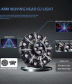 180W 8-Arm-Beam-Partylicht Bühnenbeleuchtung, 4-in-1 RGBW LED-Effektleuchte DMX512 für DJ, Disco-Party, KTV, Konzert, Nachtclub