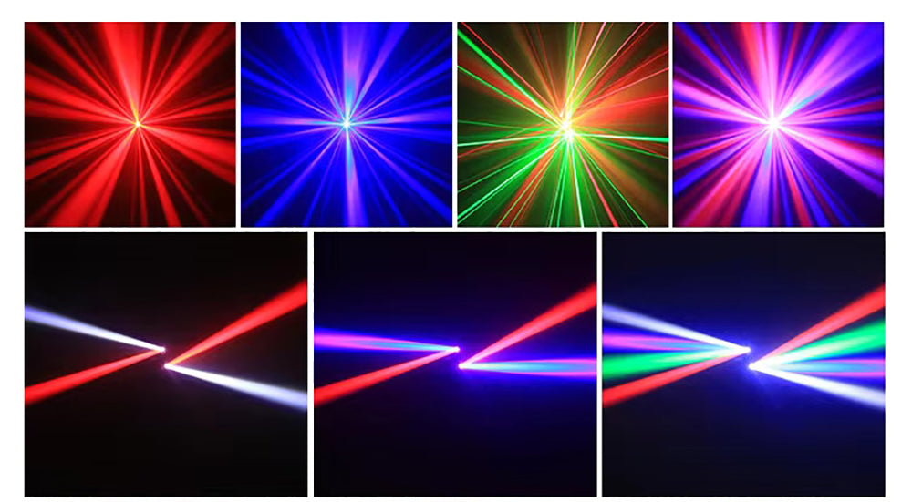 60W Moving Head Partylicht, 2-Arm RGBW Beam Disco-Partylicht mit Fernbedienung, DMX512 Bühneneffekt DJ-Licht für Veranstaltungen, Club, Weihnachten