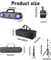 80W DJ-Partylicht mit Multi-Effekt, RG-Laser, UV- und Magic-Ball-Wash-Funktion, DMX512 (29 Kanäle), inklusive Stativ und Tragetasche für Hochzeiten, Bars und KTV