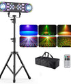 80W DJ-Partylicht mit Multi-Effekt, RG-Laser, UV- und Magic-Ball-Wash-Funktion, DMX512 (29 Kanäle), inklusive Stativ und Tragetasche für Hochzeiten, Bars und KTV