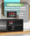 NOEIFEVO 116.8V 1A-12A LiFePO4 batterilader, egnet til 102.4V (96V) 32S LiFePO4 batteri, LCD-display, justerbar strøm