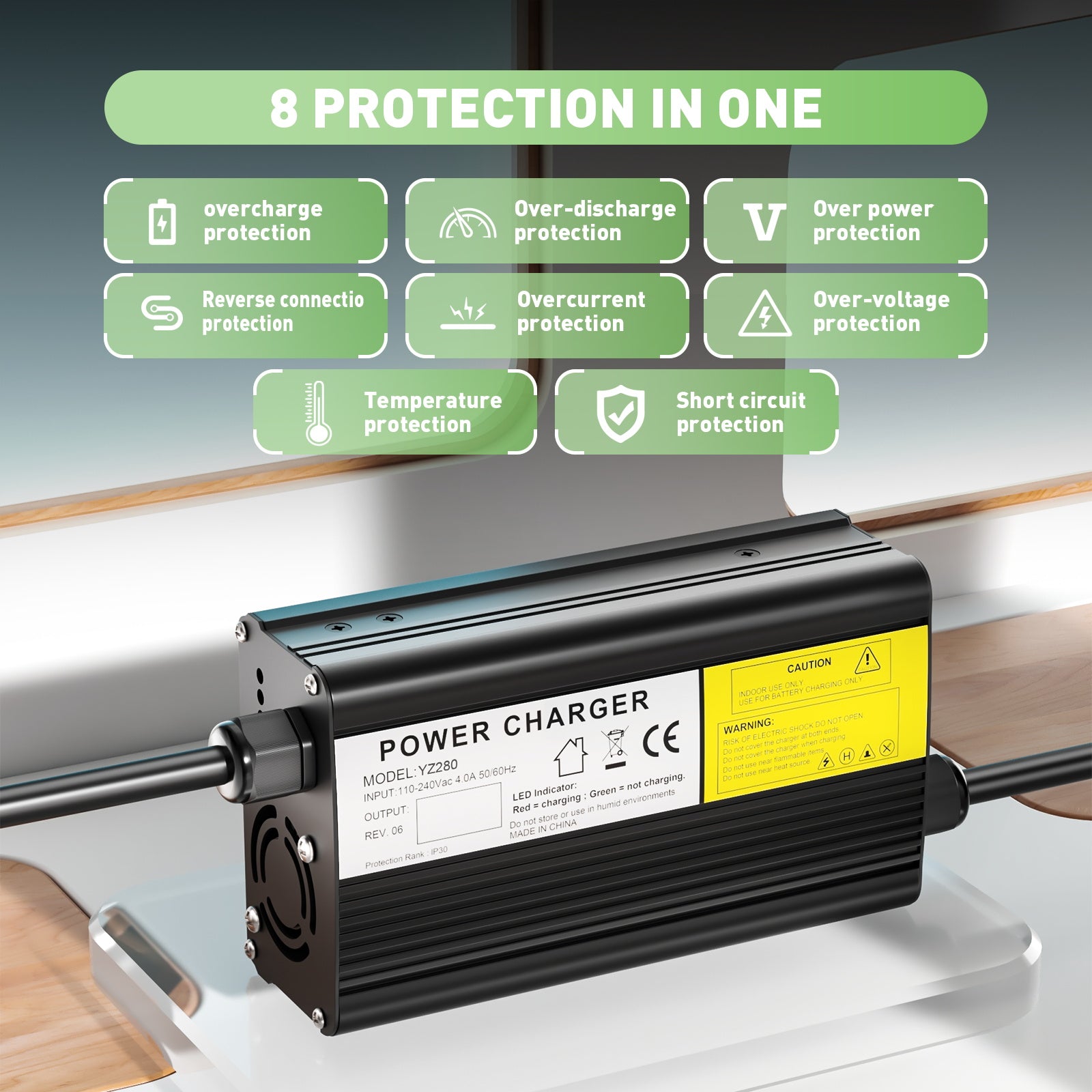 NOEIFEVO 12.6V 12A Lithium-Baterkové nabíjačky pre 12V 11.1V 2S Lithium batérie, E-Bike, kolobežka, elektrické zariadenie, nabíjačka pre motocykle.