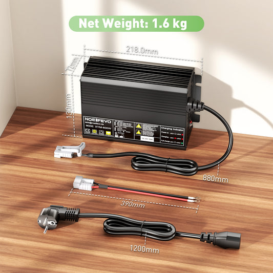 NOEIFEVO 58.4V 10A LiFePO4 Batterijlader voor 51.2V(48V) 16S LiFePO4 Batterij