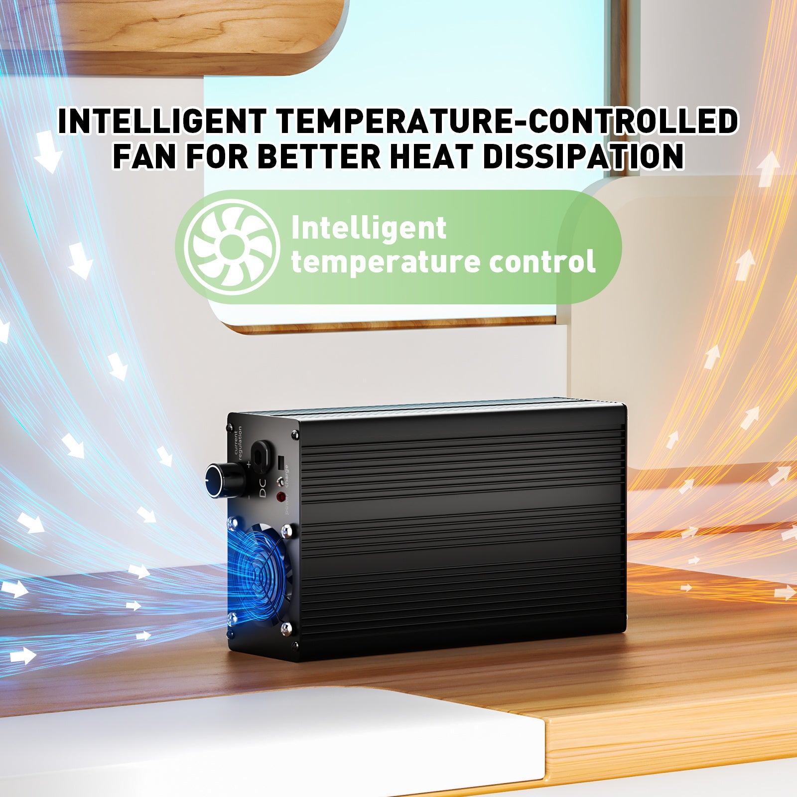 NOEIFEVO 51.2V 48V 16S Lithium LiFePO4 Batterieladegerät, Ausgangsspannung 58.4V, Stromeinstellung 1–15A, langsames Laden und schnelles Laden (MLC1300)