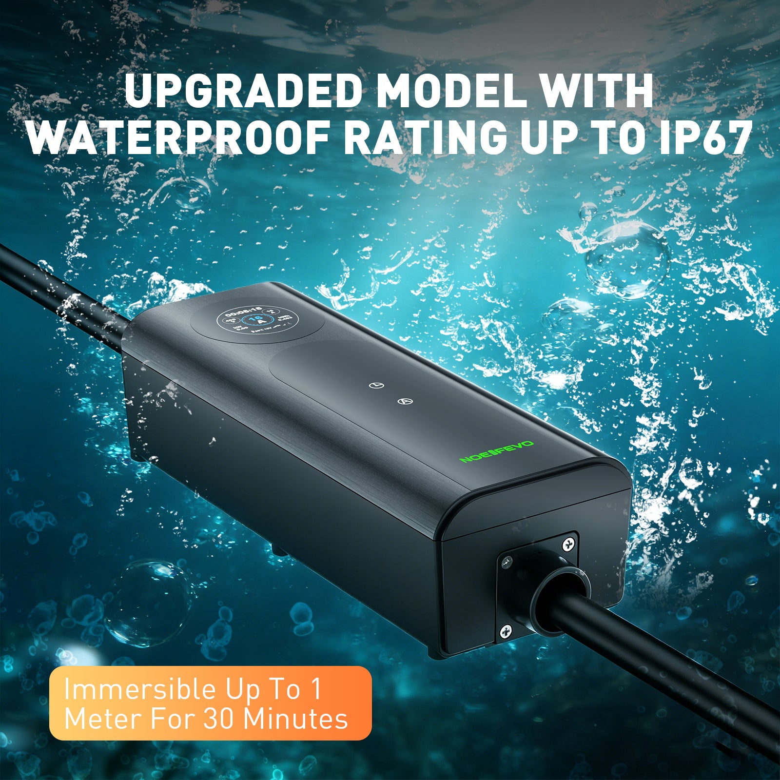 NOEIFEVO Mobile Wallbox 11kW mit APP [5m/10m | 3-phasig | 6–16 A], Ladekabel e Auto CEE-16A 400V auf Typ 2 mit Einstellbarer Ladeleistung, EV-Ladegerät für ID.3/4/5/7, IX1, Model 3/Y und andere BEV/PHEV