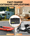 NOEIFEVO 12V 40A 4-banks (10A/bank) universel batterilader, 12V vandtæt LiFePO4 lithium-blybatterilader til campingvogn, båd, motorcykel, plæneklipper, trollingmotor og blybatteri