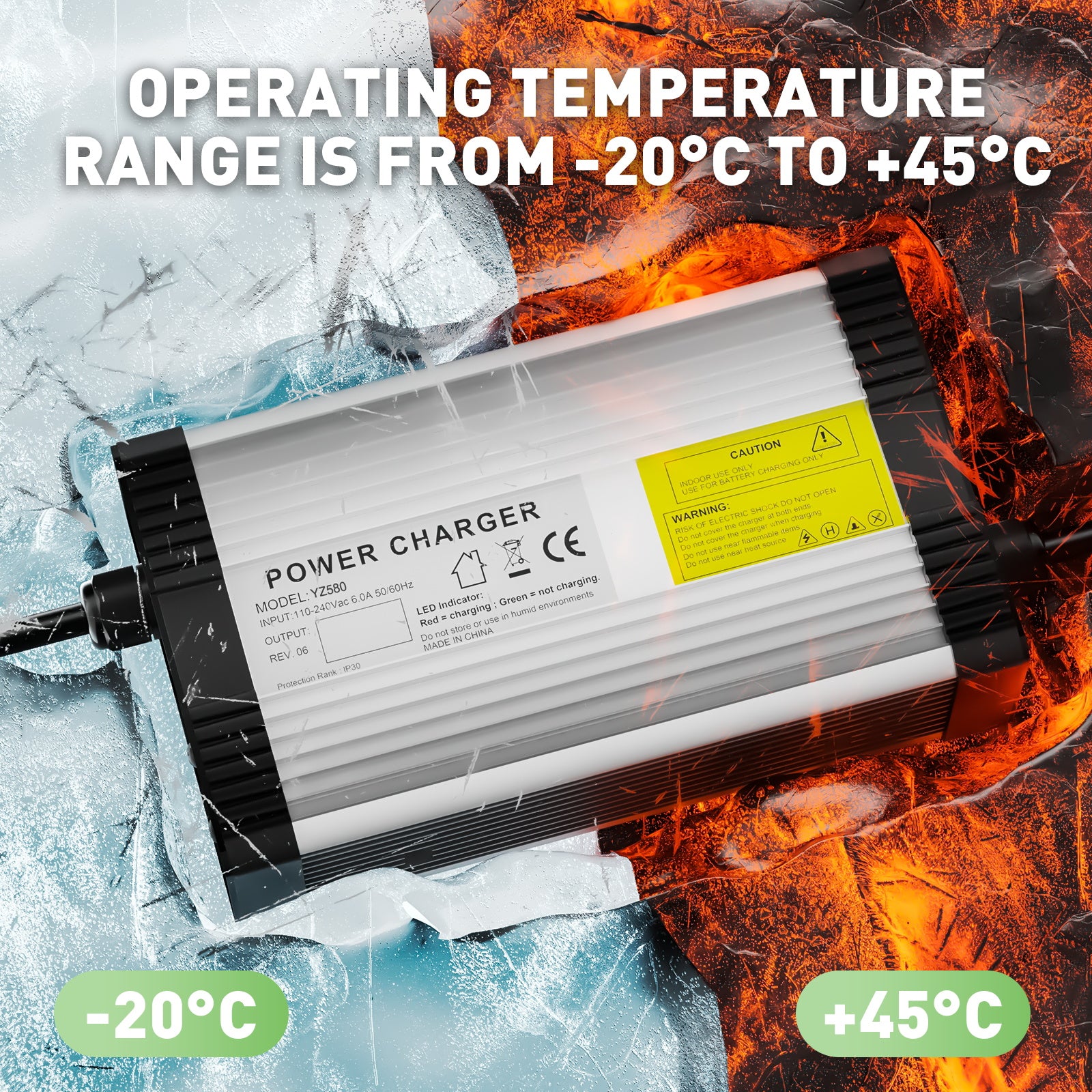 NOEIFEVO 29.2V 14A LiFePO4-batteriladdare för 24V 25.6V 8S LiFePO4-batteri, med kylfläkt, automatisk avstängning.