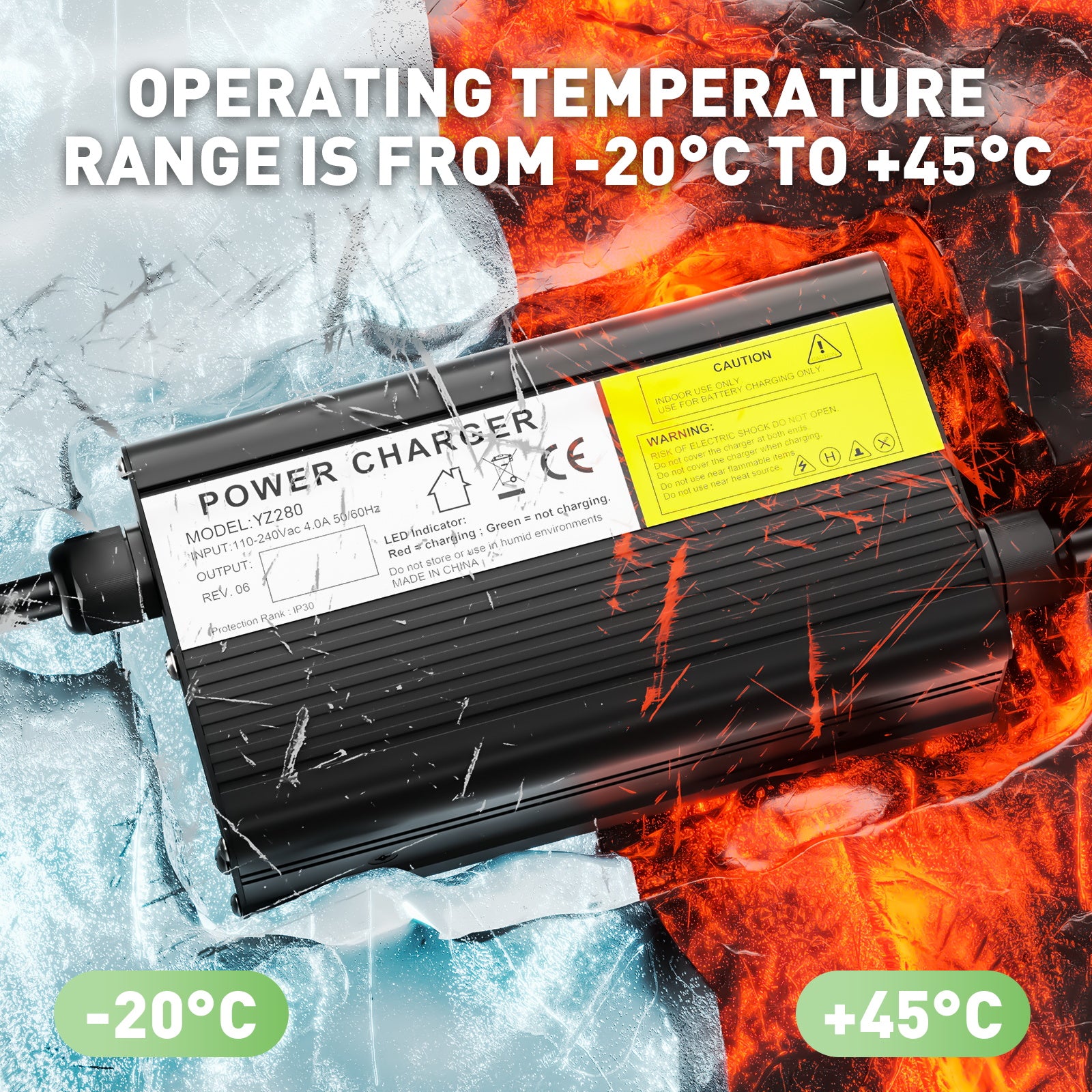 NOEIFEVO 50.4V 4A Lithium-životnostní nabíječka pro 44.4V 12S lithium baterii, E-kolo, skútr, elektrické zařízení, motocyklová nabíječka.