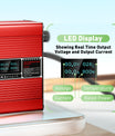 NOEIFEVO 50.4V 3A Lithium-Ladegerät für 12S 44.4V Li-Ion Lipo-Batterien, Kühlventilator, automatischer Abschaltung(RED)