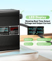 NOEIFEVO 75.6V 6A Litiumladdare för 18S 66.6V batteri, LED-display, aluminiumhus, fläkt