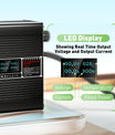 NOEIFEVO 14.6V 10A LiFePO4 Batterie-Ladegerät for 4S 12V 12.8V LiFePO4 Batterie, med LCD-display, Køleventilator, Automatisk Afslutning