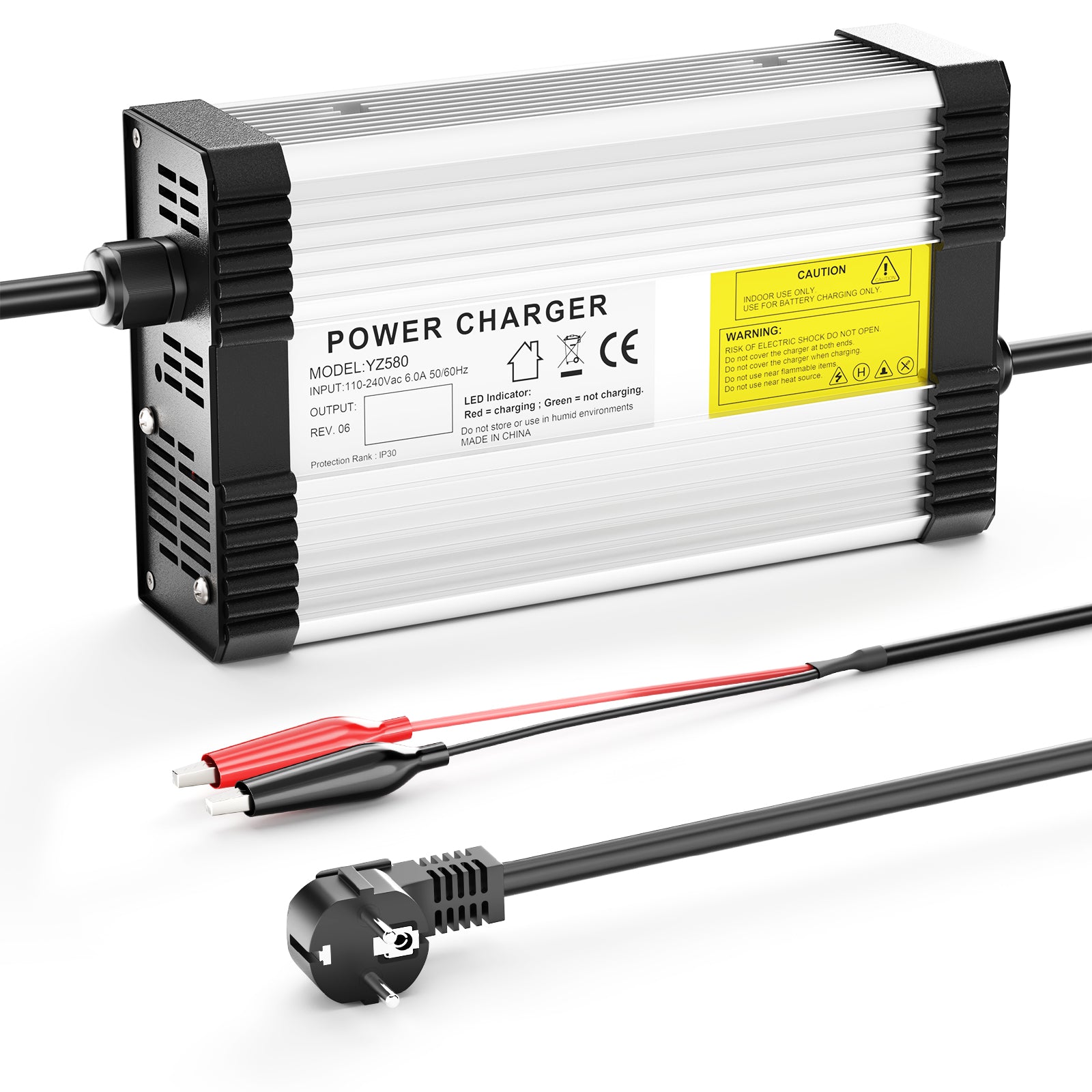 NOEIFEVO 96.6V 4A lithium batterioplader til 23S 84V 85.1V lithium batteri, med køleblæser, automatisk nedlukning.