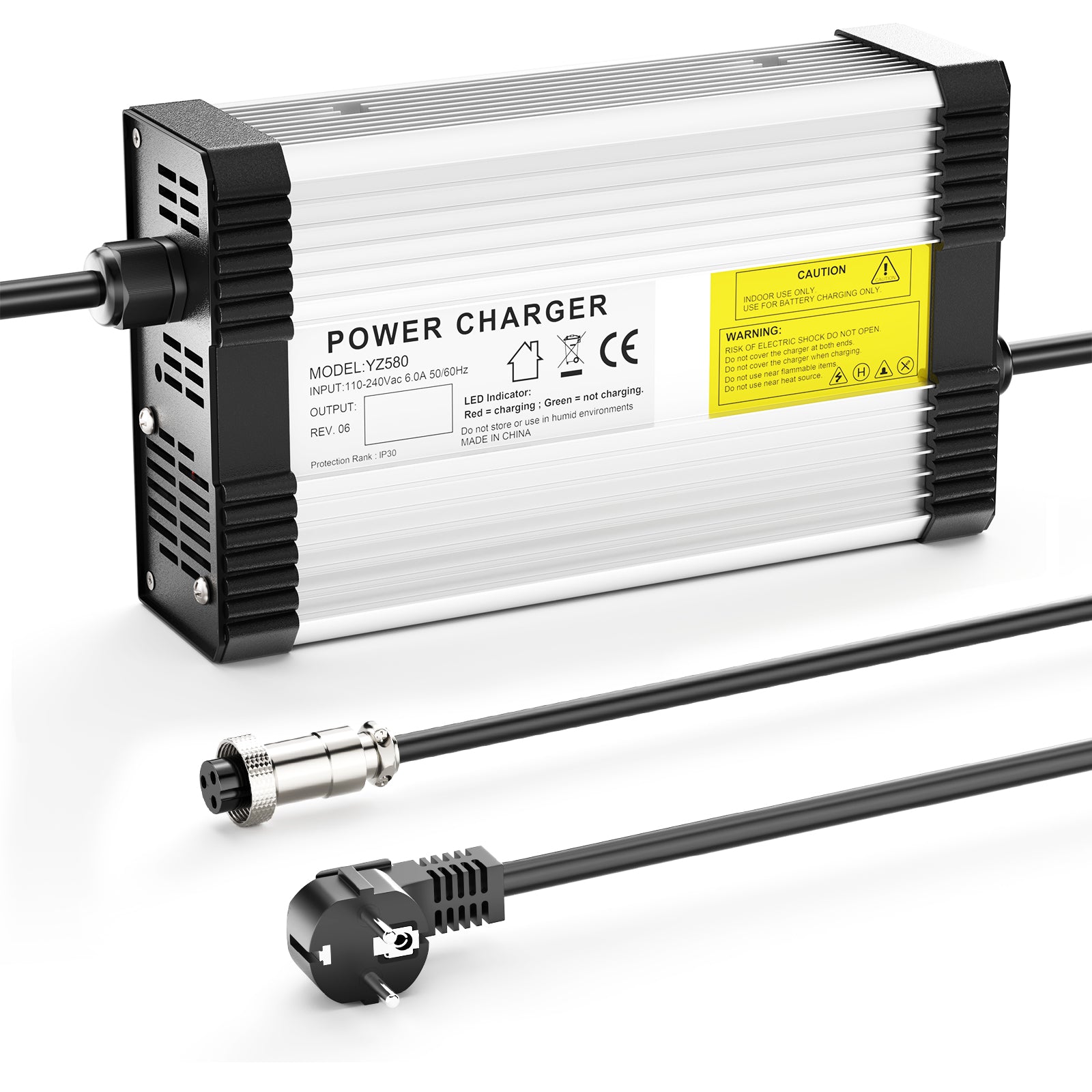 NOEIFEVO 84V 5A Lithium-batterilader til 20S 72V 74V Lithium-batteri, med køleventilator, automatisk afbrydelse.