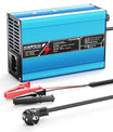 NOEIFEVO 16.8V 10A מטען ליתיום עבור סוללות Li-Ion Lipo 4S 14.8V, מאוורר קירור, כיבוי אוטומטי (כחול)