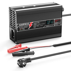 NOEIFEVO 25.2V 10A מטען ליתיום עבור 6S 22.2V Li-ion Lipo סוללה מטען אופניים אלקטרוניים, תצוגת LED, מארז אלומיניום, מאוורר