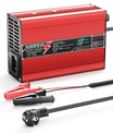 NOEIFEVO 33.6V 2A 3A 4A 5A Lithium-Ladegerät für 8S 29.6V Li-Ion Lipo-Batterien, Kühlventilator, automatischer Abschaltung（RED）