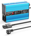 הטענה ליתיום 42V  2A 3A 3.5A 4A NOEIFEVO עבור סוללות 10S 37V Li-Ion Lipo, מאוורר קירור, כיבוי אוטומטי (כחול)