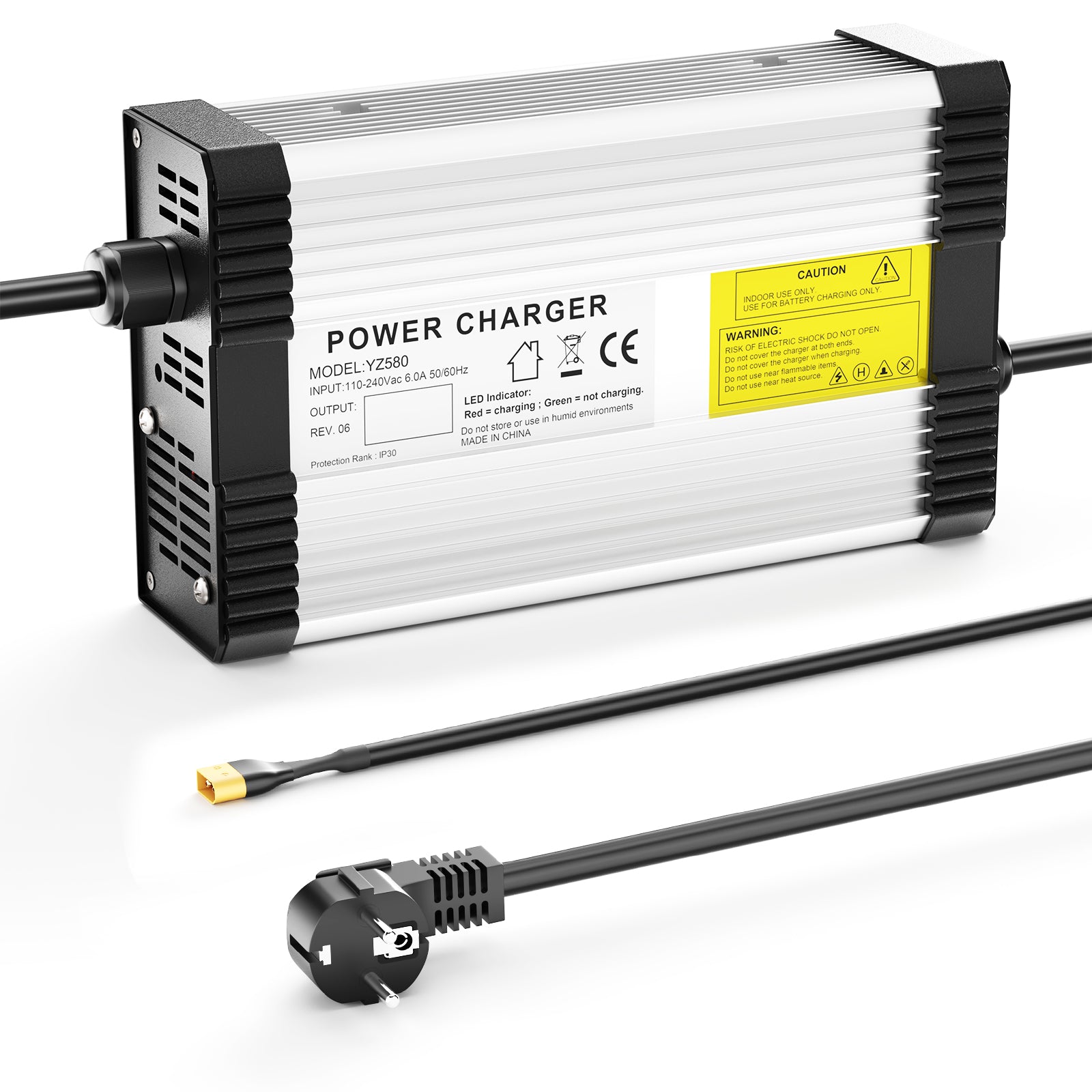 NOEIFEVO 69V-73.5V 5A Blybatterioplader til 60V blybatterier, med kølefan og automatisk afbrydelse