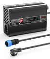 NOEIFEVO 50.4V 2A 2.5A 3A מטען ליתיום עבור סוללות Li-Ion Lipo 12S 44.4V, מאוורר קירור, כיבוי אוטומטי (שחור)
