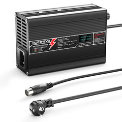 מטען ליתיום NOEIFEVO 71.4V 4A עבור סוללת Li-Ion Lipo 17S 62.9V, מטען לאופניים חשמליים וקטנועים, תצוגת LED, מארז אלומיניום