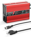 NOEIFEVO 37.8V 2A 3A 3.5A 4A Carregador de Lítio para Baterias 9S 33.3V Li-Ion Lipo, com Tela LCD, Ventilador de Resfriamento, Desligamento Automático (VERMELHO).