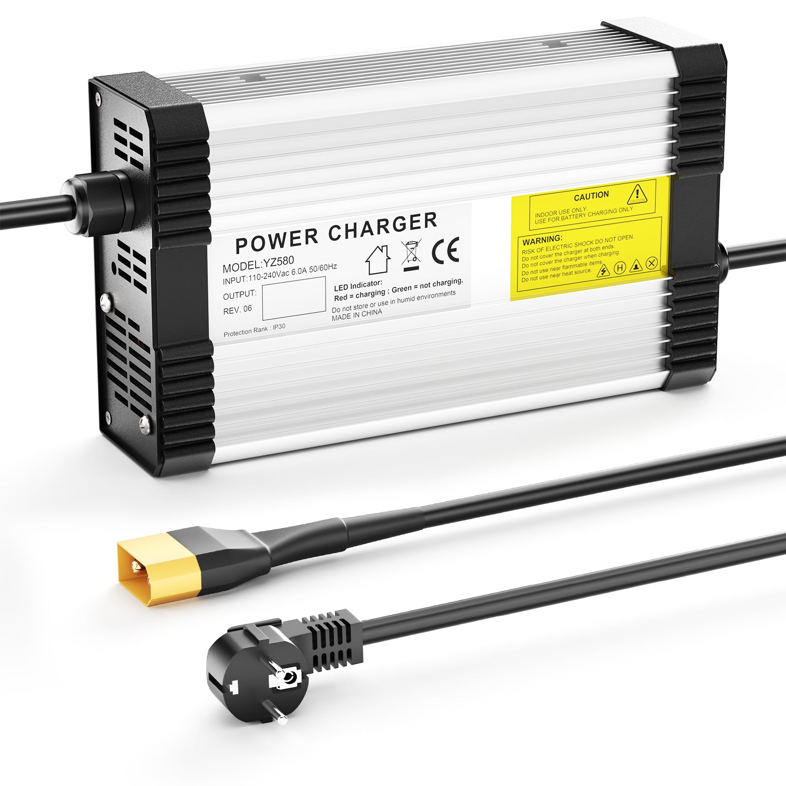 NOEIFEVO 84V 5A Lithium-batterilader til 20S 72V 74V Lithium-batteri, med køleventilator, automatisk afbrydelse.