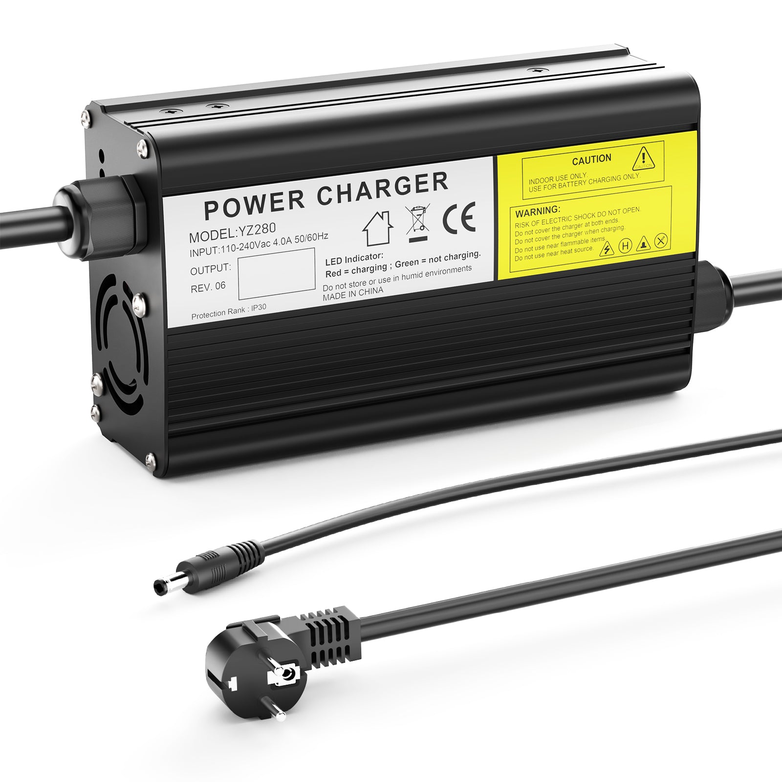 NOEIFEVO 55.2V-58.8V 4A carregador de bateria de chumbo-ácido para bateria de chumbo-ácido de 48V, carregador de motocicleta de dispositivo elétrico de scooter e-bike.