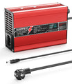 NOEIFEVO 36.5V 2A 3A 3.5A 4A LiFePO4 Batterie-Ladegerät für 10S 32V LiFePO4 Batterie, Kühlventilator, automatischer Abschaltung（RED）