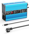 NOEIFEVO 36.5V 2A 3A 3.5A 4A   LiFePO4 nabíječka baterií pro 10S 32V LiFePO4 baterii, automatické vypnutí（BLUE）