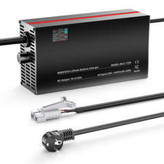 NOEIFEVO 75.6V 2-20A Ładowarka do akumulatorów litowo-jonowych dla akumulatorów 66.6V 18S Lithium-Li-Ion-Lipo, wyświetlacz LCD, regulowany prąd, ładowarka do rowerów elektrycznych, skuterów, motocykli elektrycznych
