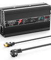 NOEIFEVO 54.6V 8A Lithium-laddare för 13S 48.1V batteri, LED-display, aluminiumhölje, fläkt