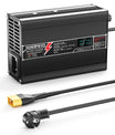 מטען ליתיום NOEIFEVO 71.4V 4A עבור סוללת Li-Ion Lipo 17S 62.9V, מטען לאופניים חשמליים וקטנועים, תצוגת LED, מארז אלומיניום