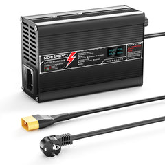 Ładowarka litowa NOEIFEVO 75.6V 4A do akumulatora Li-Ion Lipo 18S 66.6V na rower elektryczny i hulajnogę, z wyświetlaczem LED i obudową aluminiową